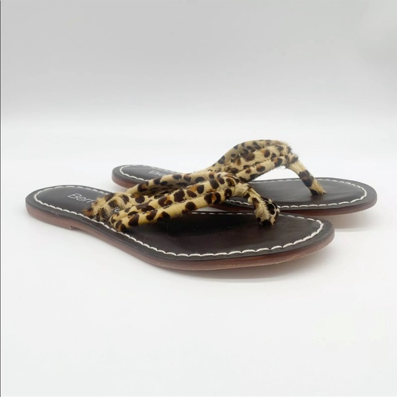 Bernardo Shoes - Bernardo Leopard Pony Hair Thong Sandals